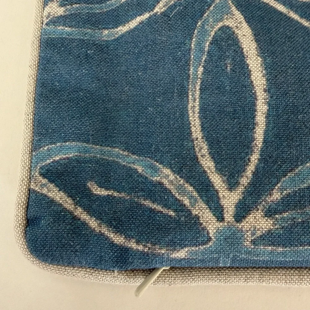 Villa Classic Home Kenzie Pillow Cover 14 x 26‎ Parisian Blue Pottery Barn Beige